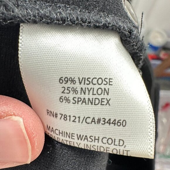 Eileen Fisher Size 2 Black Pants Stretch Jersey Knit Straight Leg Casual Comfort - Picture 2 of 6